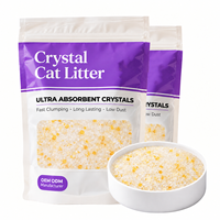 Sable de silice ODM OEM à indicateur de pH, litière pour chat à absorption élevée, non agglomérante, anti-odeur, en cristaux, pour les magasins d'animaux domestiques et la maison