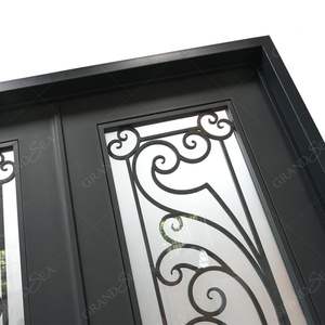 Porte en fer forgé solide de sécurité de l'entrée principale moderne pour les clients américains de <span class=keywords><strong>la</strong></span> Nouvelle-Orléans Maison - Product Image 4