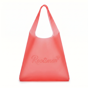 Bolso Tote de TPU Rojo Atractivo de Rootsmen con Logotipo Personalizado, Fácil de Limpiar, con Asa Superior Abierta y Asa para el Hombro, para Uso en la Playa y el Gimnasio - Product Image 5