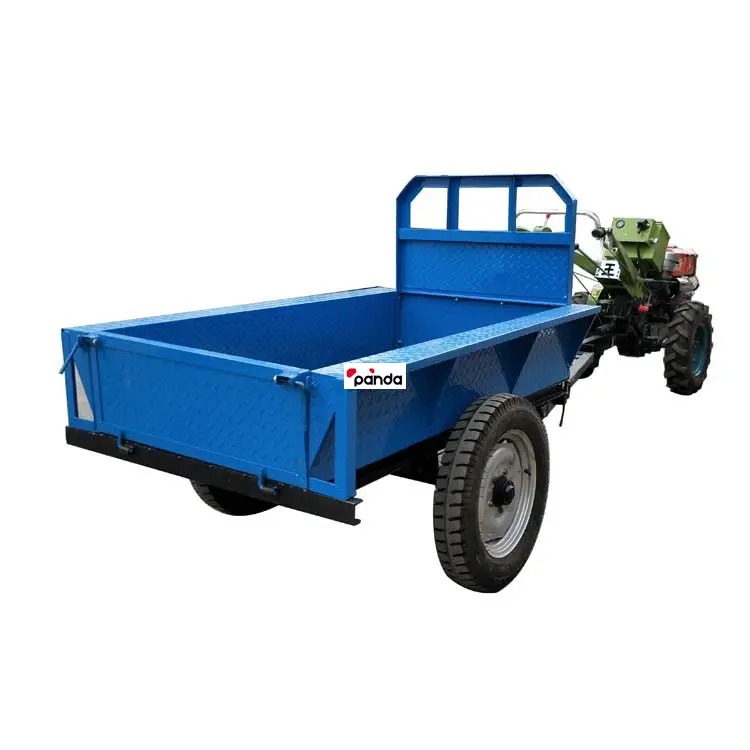 Hot sales Agriculture hand walking tractor farm tractor trailer 2-wheel mini tractor trailer for sale