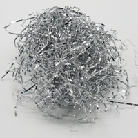 Rembourrage en papier froissé biodégradable de luxe, irisé, métallisé, en feuille de Mylar dorée, coupé en vrac