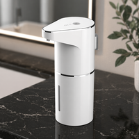 Distributeur de savon mousse intelligent sans contact HLK, double distributeur de savon en ABS pour hôtels et écoles, design moderne, sur pied, rechargeable