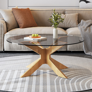 <span class=keywords><strong>Table</strong></span> basse en verre de salon de haute qualité au <span class=keywords><strong>design</strong></span> moderne pour petit appartement - Product Image 5