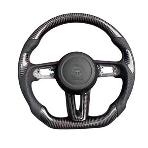 Volante de Cuero y Fibra de Carbono con LED Calefactable Personalizado para <span class=keywords><strong>Mazda</strong></span> 3, 6, CX-30, CX-3, 2019, 2020, 2021, 2022, <span class=keywords><strong>2023</strong></span>, 2024, 2025, 2026 - Product Image 1