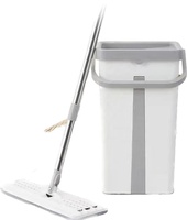 Vente chaude en aluminium pôle magique microfibre plat vadrouille et seau ensemble prix compétitif nettoyant outils mains libres