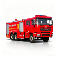 Nouveau camion de pompier et de sauvetage Shacman X3000 à 10 roues avec réservoir d'eau de 8000 L, transmission 6x4, moteur diesel, prix usine