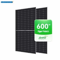 Panel Solar Bifacial de Doble Vidrio con Celdas Monocristalinas PERC Tipo N de 575-600W, 580W