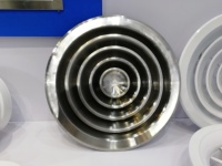 Diffuseur de plafond rond 304SS avec amortisseur volume d'air réglable diffuseur d'évent en aluminium d'échappement pour la ventilation HVAC de la construction