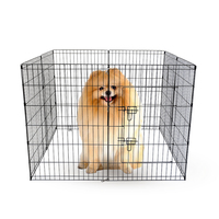 Enclos d'exercice portable pour animaux de compagnie avec couverture, enclos pour chien portable et aéré, enclos en métal durable pour poulets avec articles en stock