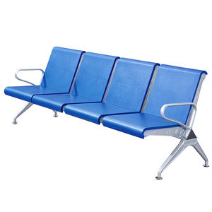 Chaise d'attente en cuir PU et acier, 1, 2, 3, 4, 5 places, vente directe usine Foshan, pour aéroport, hôpital, banque, clinique, bureau, usage médical - Product Image 2