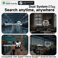 Traqueur GPS Intelligent à Double Système Ultra Finder Certifié MFi Compatible Google Localiser Mon Appareil Porte-Clés Anti-Perte pour Animaux, Enfants et Personnes Âgées