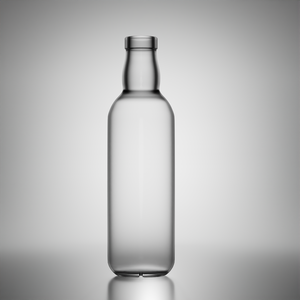 Botella de Licor de Vidrio Transparente de Primera Calidad de 375 ml con Cuello Abombado y Cierre de Corcho, Envase Personalizable para Licores - Product Image 2