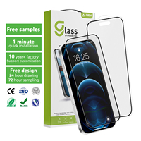 Aurey Film de protection d'écran en verre pour téléphone portable anti-rayures mat 2.5D, couverture intégrale, anti-reflets, pour iPhone 15 16