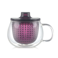 Design moderne de luxe gobelet en verre 12oz infuseur à thé tasse/tasse faite à la main sans plomb BPA pour café boissons usage manuel uniquement