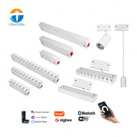 Système d'éclairage sur rail magnétique LED 220V et 48V, spots de plafond encastrés et suspendus, éclairage sur rail linéaire