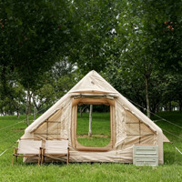 Tente de glamping gonflable robuste à colonnes d'air, abri imperméable pour événements extérieurs, camping en plein air, sorties familiales