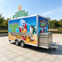 Remorque alimentaire mobile multifonctionnelle et compacte avec étagères de rangement empilables pour confiseries, petits cafés et salons de thé