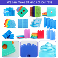 BINGFAN OEM Blocs de glace réutilisables en HDPE pour boîte à lunch, longue durée, compatibles congélateur, non toxiques, sans BPA, blocs de gel rigide pour refroidir les aliments