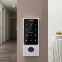 Lector de Control de Acceso con Cerradura Inteligente Keysecurity, RFID 125kHz ISO 14443A, Carcasa Metálica Plateada, Lector de Tarjetas de Proximidad Independiente para Exteriores, OEM/ODM