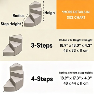 Pet Stairs Soft Foam <b>Dog</b> Ramp for High <b>Bed</b> <b>Sofa</b> Small Puppy Wholesale Factory Vendor Manufacturer Bulk - Product Image 5