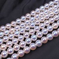 Perle synthétique iridescente Mabe de classe céleste AKoya, finition miroir Aurora, semi-percée, différentes tailles, petite forme d'ampoule