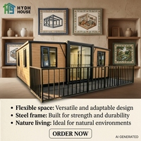 Maison préfabriquée de luxe extensible de 40 pieds à 3 chambres, 2 salles de bain, option bureau à domicile, construction en panneaux sandwich d'acier, garantie 1 an