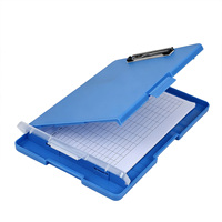 Caja de Almacenamiento de Plástico A4, Portapapeles Color Macaron con Ranura para Bolígrafo, Estuche para Guardar Documentos para Estudiantes, Enfermeras y Oficinas