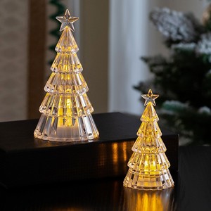 Luminous Christmas <b>Tree</b> Desktop Ornament <b>LED</b> Night <b>Light</b> Warm White USB Powered Manual Control - Product Image 3