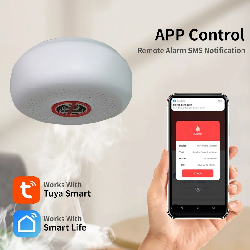 スマートホームセキュリティシステムPm2.5 Vaping Detectors Cigarette Smoke Alarm Detector for School