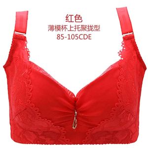 Sujetador sexy para mujer, Sujetador push up de copa C D E de talla grande, ropa interior de ajuste lateral 85 90 95 100 105 Sujetador con relleno floral 3/4 Copa Bh - Product Image 6