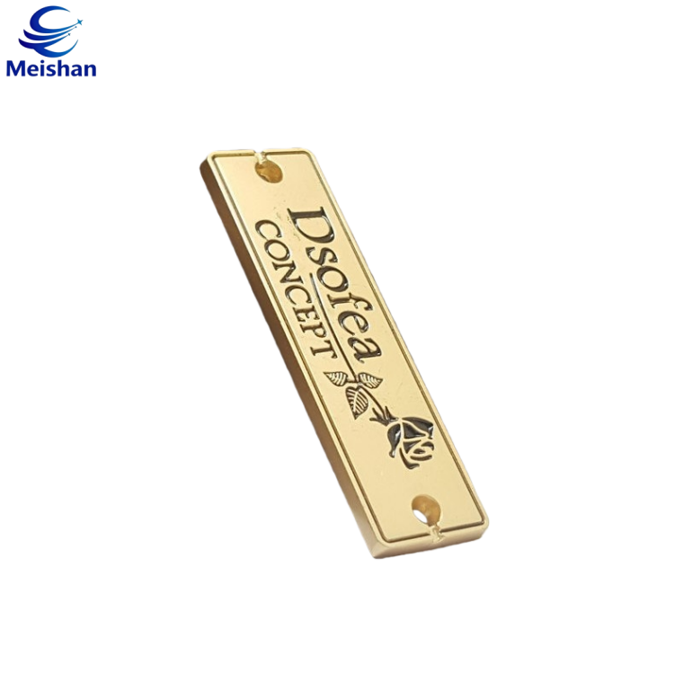 Meishan Customized Shape UV Printing Eco-Friendly Durable Waterproof Adhesive Aluminum Embossed Metal Labels
