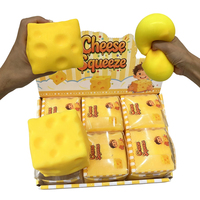 Jouet Squishy en Forme de Fromage Super Doux à Rebond Rapide 7,5 cm, Rempli de Farine, Anti-Stress pour Enfants, Fabricant de Squishies en Forme de Fromage