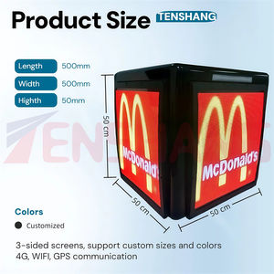 Mochila Impermeable para Entrega de Comida con Pantalla LED, Caja para Llevar Comida, Pantalla LED <span class=keywords><strong>P3</strong></span>, Sistema de Publicidad con Personalización de Pantalla LED - Product Image 3