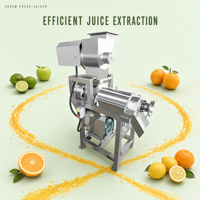 Automatische spiraalvormige schroefpers sapcentrifuge met hoge sapopbrengst voor fruit- en groenteverwerking, hoge productiviteit, 220v/380v