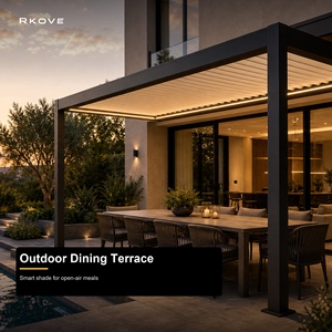 Pérgola Inteligente Motorizada de Aluminio Serie RK-C2 de RKOVE para Terraza de Comedor al Aire Libre - Product Image 5