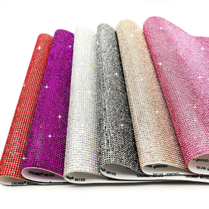 Bán buôn 24*40cm AB pha lê hotfix Kính Rhinestone TRIM lưới vải tấm <span class=keywords><strong>Motif</strong></span> thạch cho giày trang trí - Product Image 5