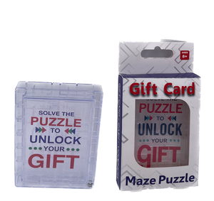 Customizable Plastic Puzzle Card Holder Fun Maze Card Box Novelty Gift & Fidget Toy for Kids Promotional Toys
