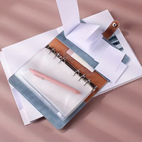 Pochette zippée en PVC imperméable A4 A5 A6 A7, porte-documents transparent en plastique pour fournitures scolaires et de bureau