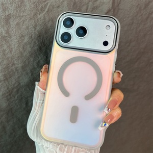 Funda para iPhone de Buena Calidad con Degradado Láser, Funda Magnética <span class=keywords><strong>IMD</strong></span> para iPhone 17 16 15 Pro Max, Carcasa Trasera para 14 13 12 Pro - Product Image 6