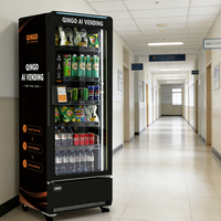 Máquina Expendedora Grande Qingo para Centros Comerciales - Operación Autoservicio 24/7, Temperatura Constante, Habilitada para SDK, Capacidad para 495 Artículos