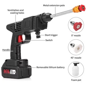 Hidrolavadora Inalámbrica a Batería, Hidrolavadora Portátil Inalámbrica de Mano para Hogar, Auto, Jardín - Product Image 6