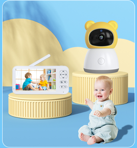 Meilleure Vente Caméra Bébé 5 Pouces Mignonne Audio Numérique <span class=keywords><strong>Nounou</strong></span> Connectée 1080p Wifi Sans Fil Vidéo Moniteur de Température et de Sommeil pour Bébés et Animaux de Compagnie - Product Image 4