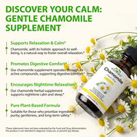 Ekstrak Tanaman SOLOTREE Cairan Bunga Chamomile Tincture Label Pribadi Vegan Suplemen Penenang Tetes Chamomile untuk Wanita Pria