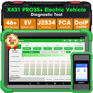 เครื่องมือวินิจฉัยแบตเตอรี่รถยนต์ LAUNCH X431 PRO3S+ EV x 431 proobd2 EV สำหรับรถยนต์ทุกประเภท - Product Image 2