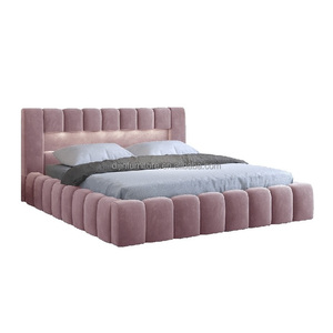 Cama otomana de terciopelo de 4 pies, elevador de Gas hidráulico, almacenamiento, tapizado, marco de cama doble, cabecera alta - Product Image 4