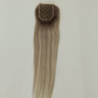 Cierre de Cabello Virgen Europeo 3x5 HD con Encaje, Color Resaltado y Raíz Personalizada, Cierre de Encaje Suizo para Todo Tipo de Cabello