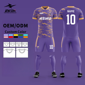 Maillot de football personnalisé EXON Premium avec écusson en silicone <span class=keywords><strong>3D</strong></span>, maillot de football sublimé haut de gamme, vêtements de match respirants - Product Image 1