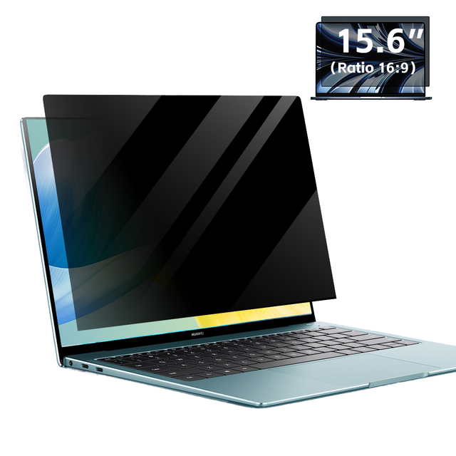 Soft PET Laptop Privacy Screen 15.6 Inch 16:9 (345 * 194mm) Removable Anti-Spy Computer Privacy Filter Shield Glue Protector