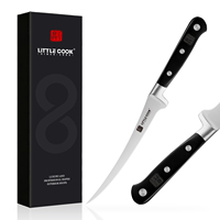Couteau de boucher de 5,8 pouces pour filet, steak, fruits, saumon, usage domestique, hôtelier, camping, pêche et extérieur