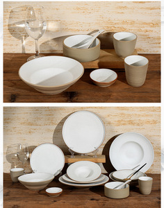 <b>Ceramic</b> Dinnerware <b>Set</b>-Modern Simplicity Design White Sand Series Steak/Fruit/Dim Sum Plates Dishwasher Oven Safe for Household - Product Image 6